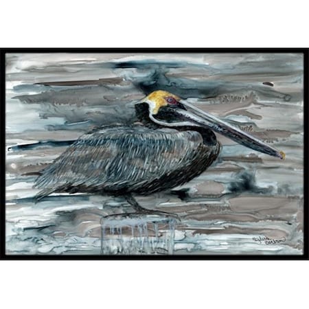 Carolines Treasures Carolines Treasures 8946JMAT Pelican In Grey Indoor & Outdoor Mat; 24 x 36 in. 8946JMAT